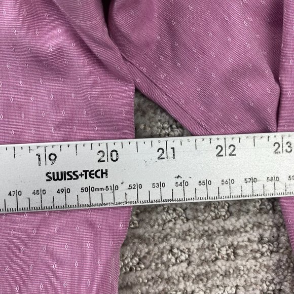 Calvin Klein Dress Shirt Men 15 32/33 Pink Button Up Slim Fit Non-Iron Formal - Picture 7 of 8